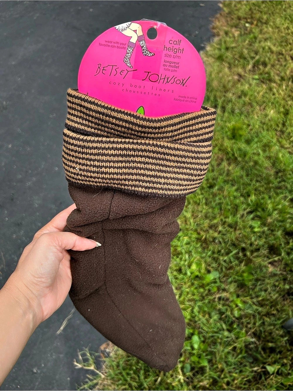 Betsey Johnson Cozy Calf Height Boot socks